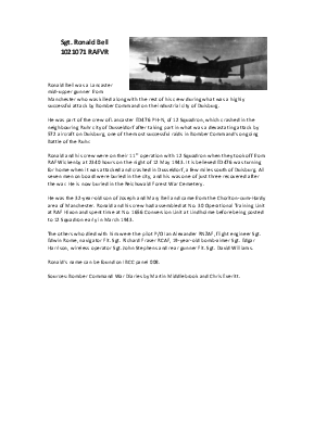 A preview of a PDF biography for Bell, Ronald